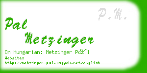 pal metzinger business card